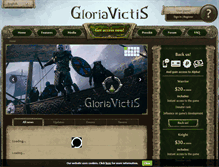 Tablet Screenshot of gloriavictisgame.com